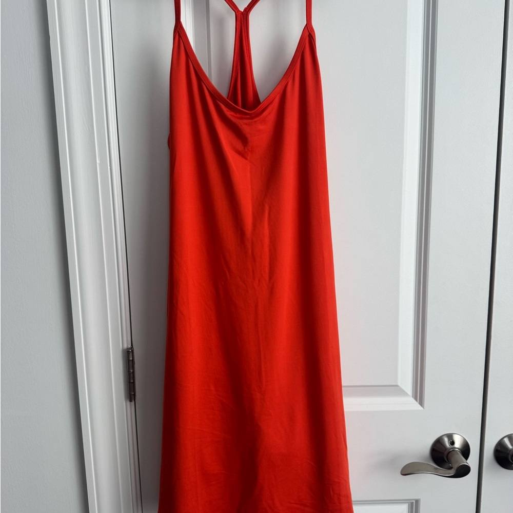 Vibrant Orange Sleeveless One piece Golf - Tennis Athletic Dress